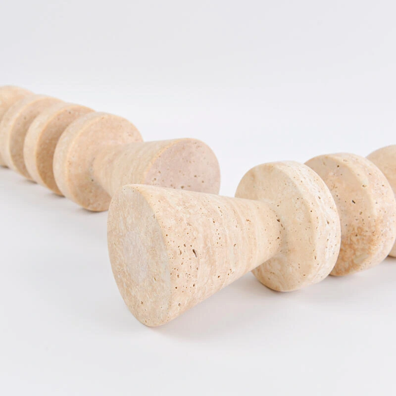BEIGE Travertine Candleholder