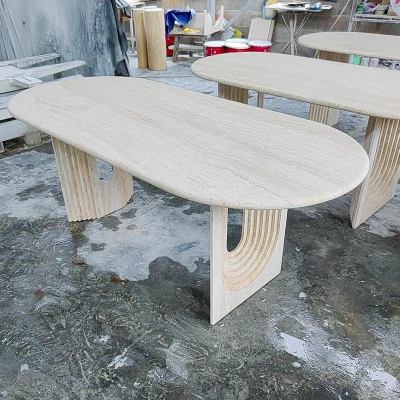 Tabelle di travertino beige