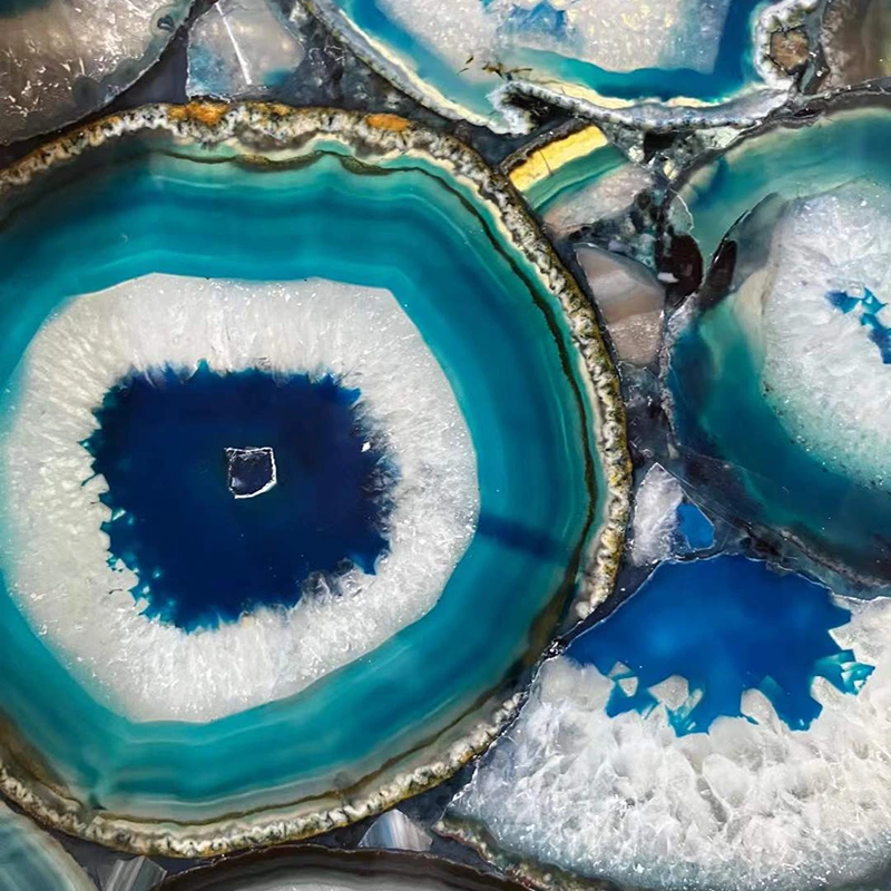Lastre di agata blu