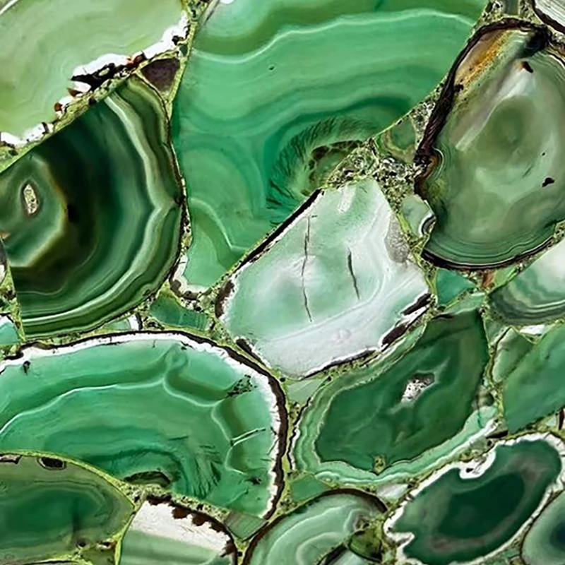 Lastre di agata verde