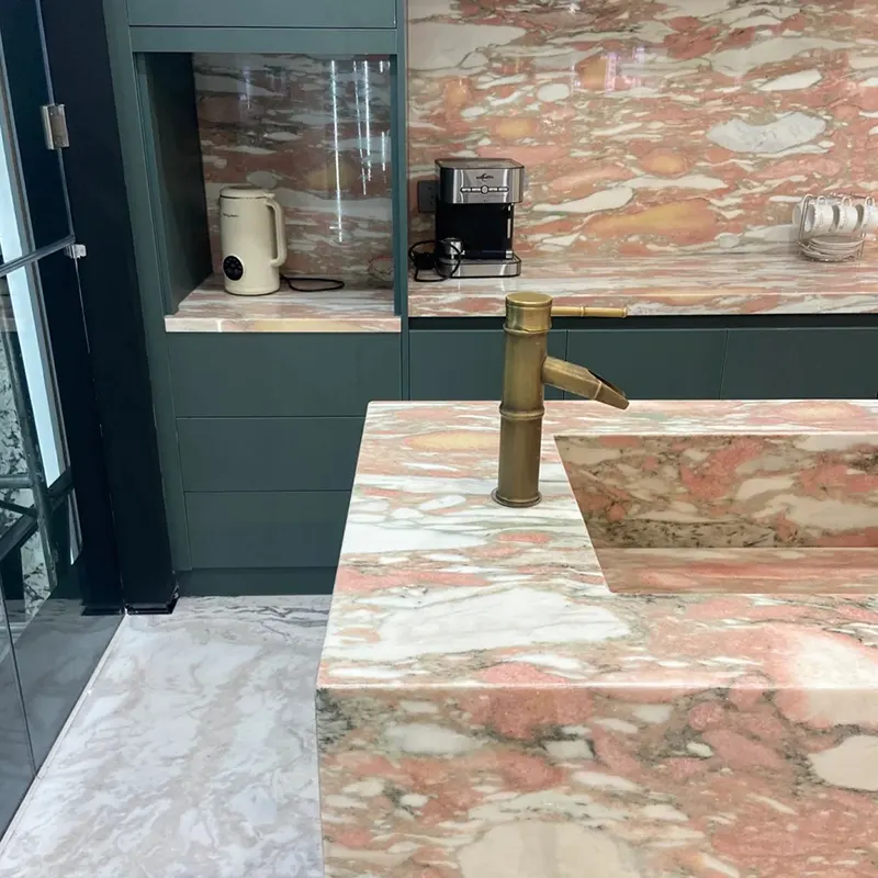 Lastra di marmo di rosa norvegese